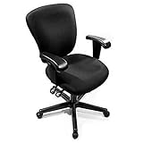 Perch Office Chair - Medium Back - Buff Faux Leather - Glides