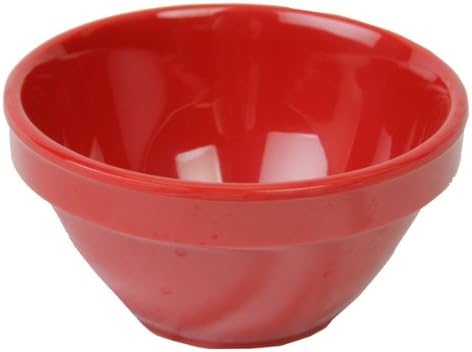 (Pack of 24) 8 oz. Round Deep Melamine Bouillon Cup Red, Break-Resistant *NSF Approved*