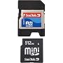 SanDisk SDSDM-512-A10M Mini SD 512 MB Flash Memory Card (Retail Package)