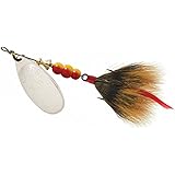 Mepps Aglia Dressed Treble Fishing Lure, 1/3-Ounce, Silver/Brown Tail