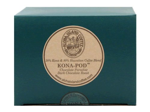 Aloha Island Coffee KONA-PODS - Chocolate Paradise flavored Kona Hawaiian Blend Coffee... by Aloha Island Coffee Company