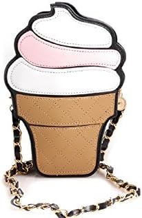 Viviesta Women's Ice Cream Novelty Girls' Kids' Quirky Cute Mini Small Chain Crossbody Bag Purse Handbag