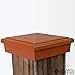 4x4 (Nominal) Cedar Color Pyramid Slim Profile Post Caps - with 10 Year Warranty - Free Shipping