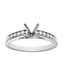 Platinum Channel Set Round Brilliant Diamond Engagement Ring Setting (1/4 ct tw, I, I1)