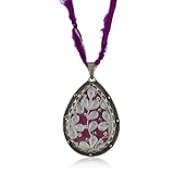 Presh Magenta Silk Fabric and Silver Threaded Ribbo