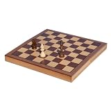 WE Games Book Style Folding Chess Set - Oak Wood Board 11 in.