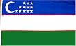 Uzbekistan National Country Flag - 3 foot by 5 foot Polyester (New)