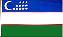 Uzbekistan National Country Flag - 3 foot by 5 foot Polyester (New)