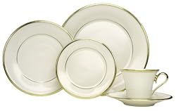 Lenox Eternal Gold-Banded Fine China 5-Piece Place Setting, Service for 1