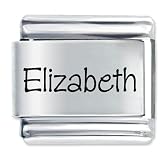 Pugster Name Elizabeth Italian Charms