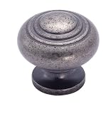 Amerock Solid Brass 1 3/16 Cabinet Knob Weathered Nickel