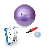 66Fit Gym Ball With Pump & Dvd - Purple, 55 cm
