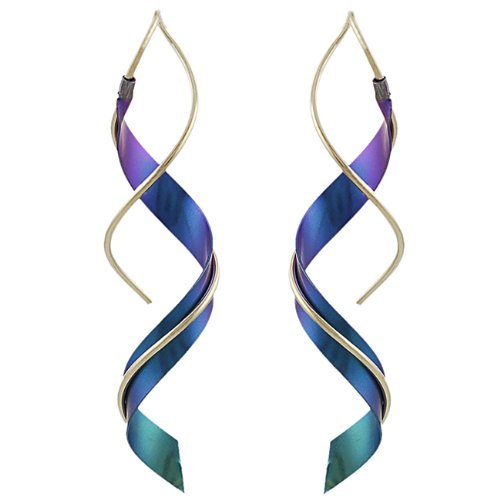 Brinley Co Niobium Spiral Gold-filled Earrings