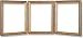 8x10 / 8 x 10 Triple Picture Frame Gold Wood with Antique Look
