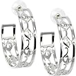 Silver Toned BABY PHAT Multi Cat Hoop Earrings