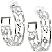 Silver Toned BABY PHAT Multi Cat Hoop Earrings
