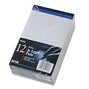 Mead 59160 Jr. Legal Ruled Pads, 5 x8, White, 50 Sheets/Pad, 12/pack