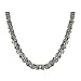 Men\'s Stainless Steel Byzantine Link Necklace, 24\