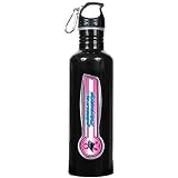 Great American Carolina Panthers Breast Cancer Awareness 26oz Black Water Bottle