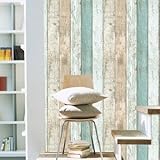 壁紙シール♪DIY壁紙新時代！プレミアムウォールデコシート6m巻｜W-WA303 ウッド ヴィンテージ パステル系【代引不可】