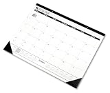 AT-A-GLANCE SK2400 Nonrefillable One-Color Monthly Desk Pad Calendar, 22 X 17, Jan.-Dec., Black, Carton of 24