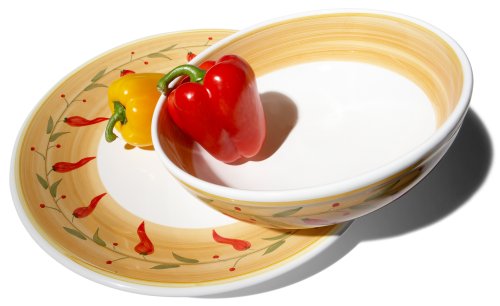 Caleca Chili Peppers 2-Piece Serving Set