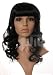 Curly black Bettie Page style pinup wig