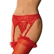 Lace Garter Belt & Pantie 2 Piece Set 3 Colors Red Black or White