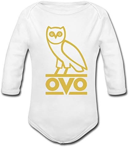 Cesana Custom Fashion OVO Bird Owl Baby Powder Organic Long Sleeve One Piece
