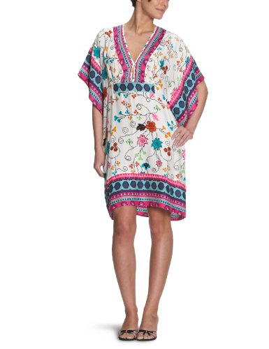 Antik Batik Damen Kleid/ Lang , All over Druck KASA1KAF, Gr. 42, Elfenbein (off white) Preisvergleich