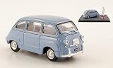 Fiat 600D Multipla, light blue, with figures, 1960, Model Car, Ready-made, Brumm 1:43IMAGE