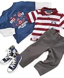Nannette Little Boy 3-Piece Rock Star Set and Converse Shoes