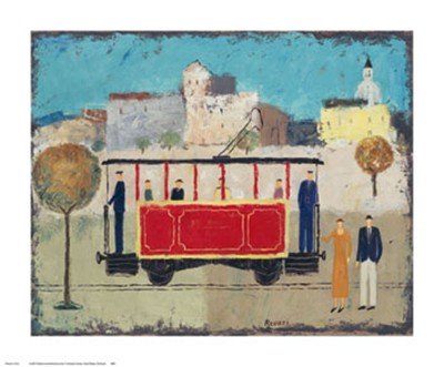Street Railway PREMIUM GRADE Rolled CANVAS Art Print Gia Revazi 23x19