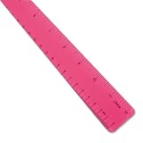 Plastic Ruler, 12" Long, Assorted Jeweltone Colors ACM12975