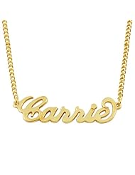 Any Personalized Name Necklace 18k Gold over Brass Custom Made Any Name
