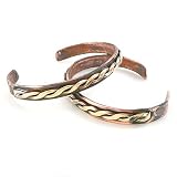 Rustic Unisex Copper Cuff Bracelet - Celtic Braid, Medium Size (adjustable 7