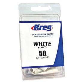 Kreg CAP-WHT-50 White Plastic Plugs 50-Count