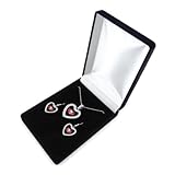 NFL Team Reversible Crystal Heart Pendants and Earrings in Satin Box