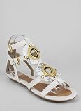 Metallic Python Print Ring Design Sandal