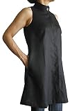 オーガニックリネンのノースリーブスタンドカラーチュニックの画像