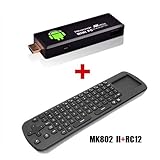 MK802 II Mini Android 4.0 TV Box Mini PC TV Dongle + Wireless Keyboard + Touchpad RC12