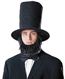 Lincoln Hat with Beard - Black