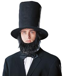 Lincoln Hat with Beard - Black