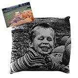 Personalized Photo Pillow - Black and White Design