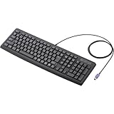 ELECOM メンブレン式キーボード 112キー PS2 スタンダードサイズ ブラック TK-FCM008BK