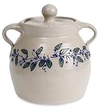 Salmon Falls Stoneware Berry Vine Blue/Green Beanpot 2.5 Qt.
