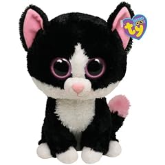 Ty 7136924 - Pepper Buddy Katze Large Beanie Boos, schwarz/weiss 21.5 cm