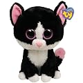 Ty 7136924 - Pepper Buddy Katze Large Beanie Boos, schwarz/weiss 21.5 cm