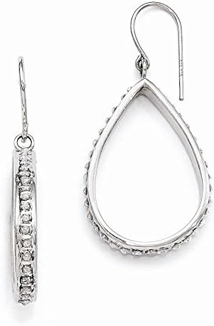 Sterling Silver Diamond Mystique Teardrop Earrings