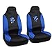 2 Pc Blue Dolphin 2 Tone Integrated High Back Seat Covers for CAR SUV Van